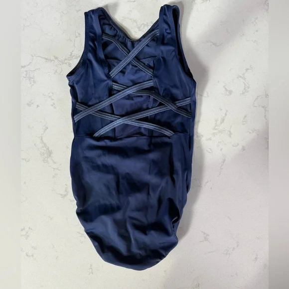 GK Elite Navy Leotard with Rhinestone Accents - Picture 2 of 6
